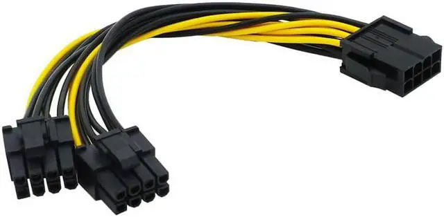 Alt view image 5 of 6 - 10pcs 8 Pin PCI Express to Dual PCIE 6+2 Pin Power Cable Motherboard Graphics Card PCI-E Riser GPU Power Data Cable 20cm(10pcs 8pin cables)