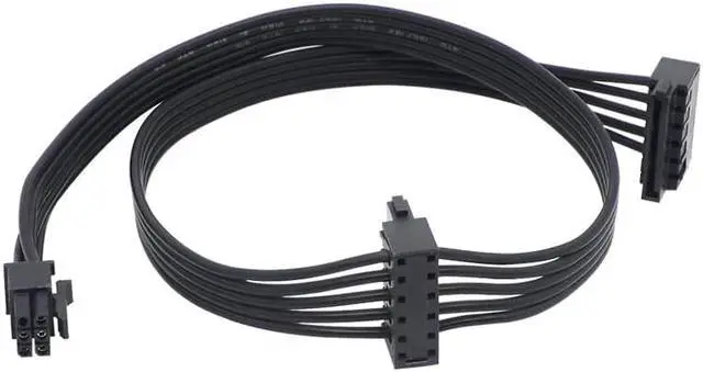 Alt view image 4 of 5 - Small 6Pin to Dual SATA SSD Power Supply Cable MINI 6Pin Turn 2 x SATA Hard Drive Power Cord For Dell Main Board Interface
