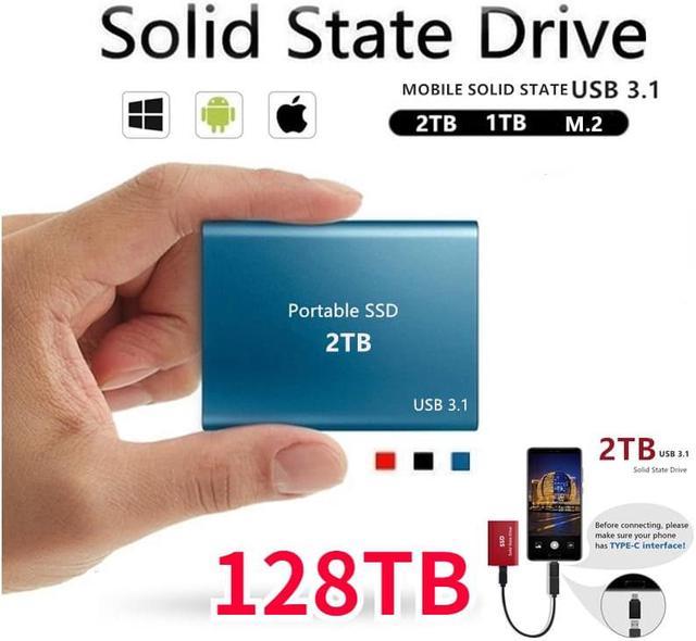 Mini SSD 2TB High-capacity USB3.1 Type-C Interface High-speed Portable Hard Disk Metal Matte Surface Material Hard Disk color:(RED-1TB) Receipt Printer - Newegg.ca