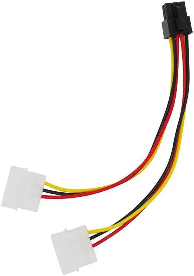 Alt view image 2 of 5 - Cable Adapter Connector for video cards 2 IDE Dual 4pin M-olex IDE Male to 6 Pin Female PCI-E Y M-olex IDE Power