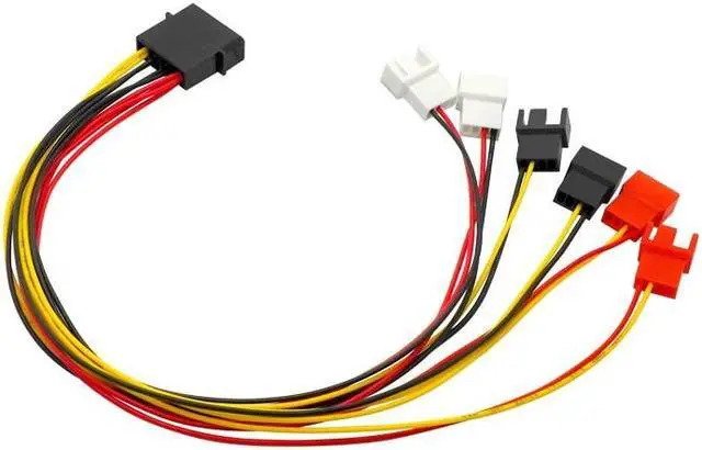Alt view image 2 of 5 - 4Pin M-olex to 3Pin Fan Power Cable Adapter Connector 12V 7V 5V Cooling Fan Cable