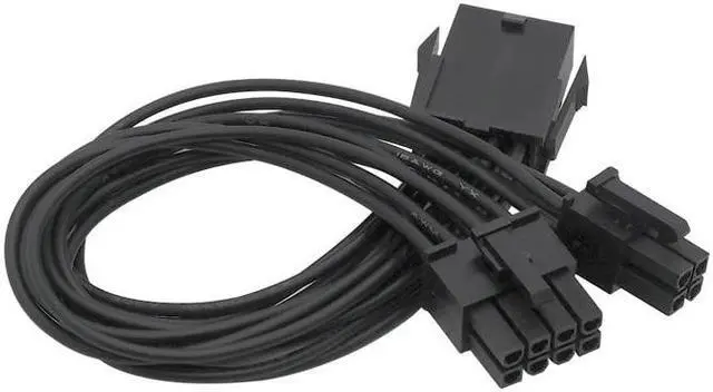 Alt view image 5 of 5 - CPU 8Pin To 8+4pin Power Supply Extension Cable Cord Lead Sleeve Black 20cm