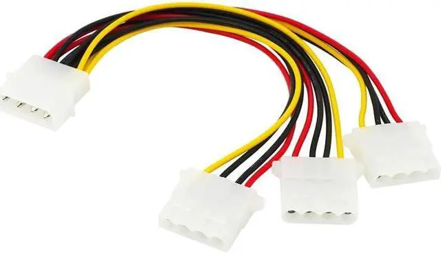 Alt view image 5 of 5 - 1pcs 4 Pin Male to 3 port M-olex Female IDE Power Cables Connectors Supply Splitter for Hard disk Cooling fan Adapter