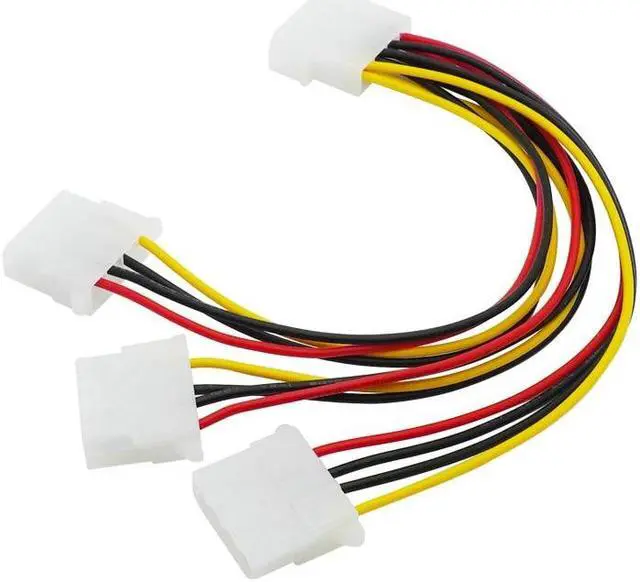 Alt view image 3 of 5 - 1pcs 4 Pin Male to 3 port M-olex Female IDE Power Cables Connectors Supply Splitter for Hard disk Cooling fan Adapter