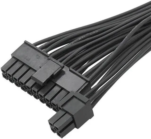 Alt view image 3 of 6 - ATX 24Pin Power Supply Synchronizer Male to Female Mining 24 Pin Y Splitter Dual PSU Extension Cable For Computer Adaptor 30CM