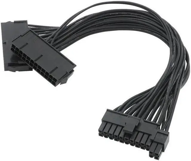 Alt view image 5 of 6 - ATX 24Pin Power Supply Synchronizer Male to Female Mining 24 Pin Y Splitter Dual PSU Extension Cable For Computer Adaptor 30CM