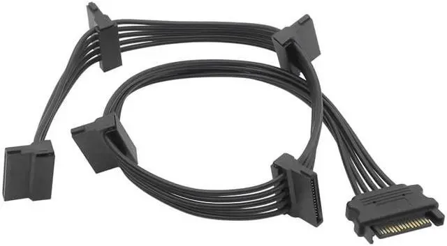 Alt view image 2 of 5 - Molex 4pin SATA 1 to 5 15Pin Hard Drive Power Supply Splitter Cable Cord for DIY PC Sever 4-pin to 15-pin Power