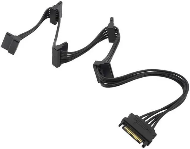 Alt view image 3 of 5 - Molex 4pin SATA 1 to 5 15Pin Hard Drive Power Supply Splitter Cable Cord for DIY PC Sever 4-pin to 15-pin Power