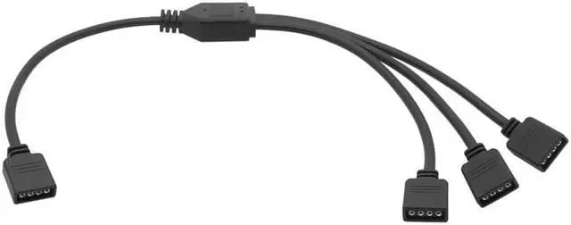 Alt view image 2 of 6 - ARGB 5V 3Pin Extension Cable Adapter 30cm 1 to 1 2 3 4 5 12v 4pin RGB Splitter Cable for MSI A SUS ASRock AURA LED(12v 4pin 1-2 0.3m)