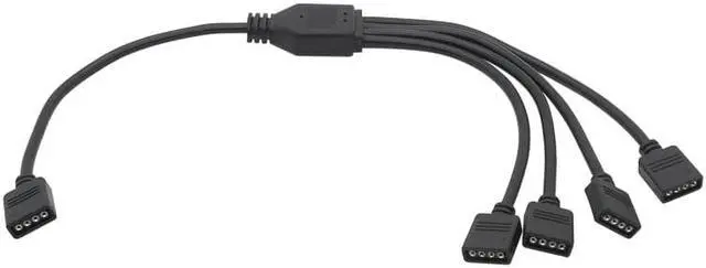Alt view image 5 of 6 - ARGB 5V 3Pin Extension Cable Adapter 30cm 1 to 1 2 3 4 5 12v 4pin RGB Splitter Cable for MSI A SUS ASRock AURA LED(12v 4pin 1-2 0.3m)