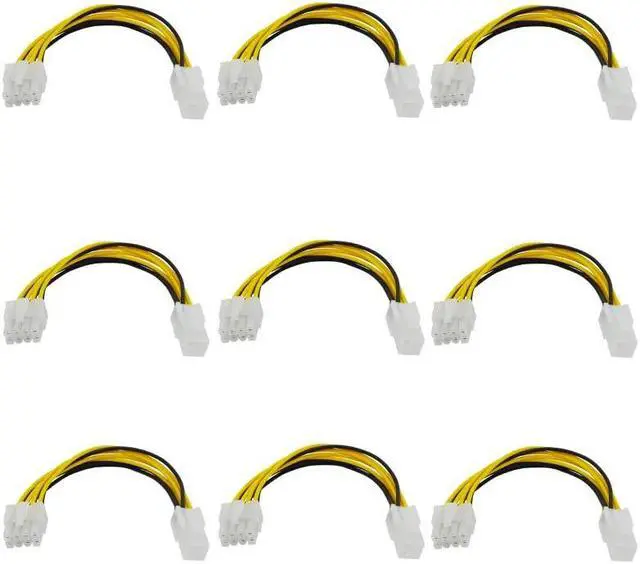 Alt view image 2 of 2 - 8 Pin Male to 4 Pin Female ATX Power supply Cable Computer CPU P4 to P8 Extension Conversion EPS Cable