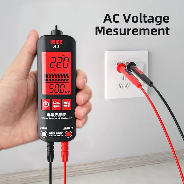 Alt view image 5 of 6 - Digital Multimeter Voltage Tester Detector Color Display Non-Contact Electric Pen Dual Range Ohm Hz NCV Multimetro