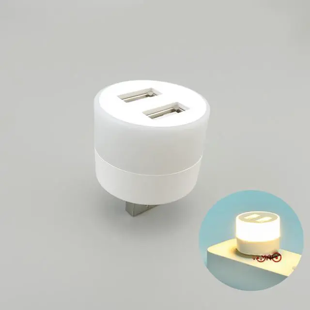 Alt view image 6 of 6 - USB Plug LED book reading Lamp Night Light Mobile Power Charging Small LED Eye Protection Light Small bulb with USB splitter L1(type A warm light)