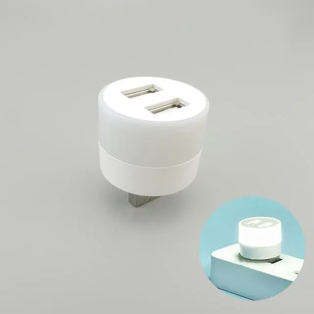 Alt view image 6 of 6 - USB Plug LED book reading Lamp Night Light Mobile Power Charging Small LED Eye Protection Light Small bulb with USB splitter L1(type A white light)