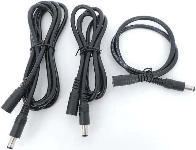 Alt view image 5 of 6 - DC Female to Male Plug Extension connector Cable 0.5/1.5m/2M/3/5m/10m 2.1mmx5.5mm for 12V Power Adapter Cord CCTV Camera Strip L(0.5M)
