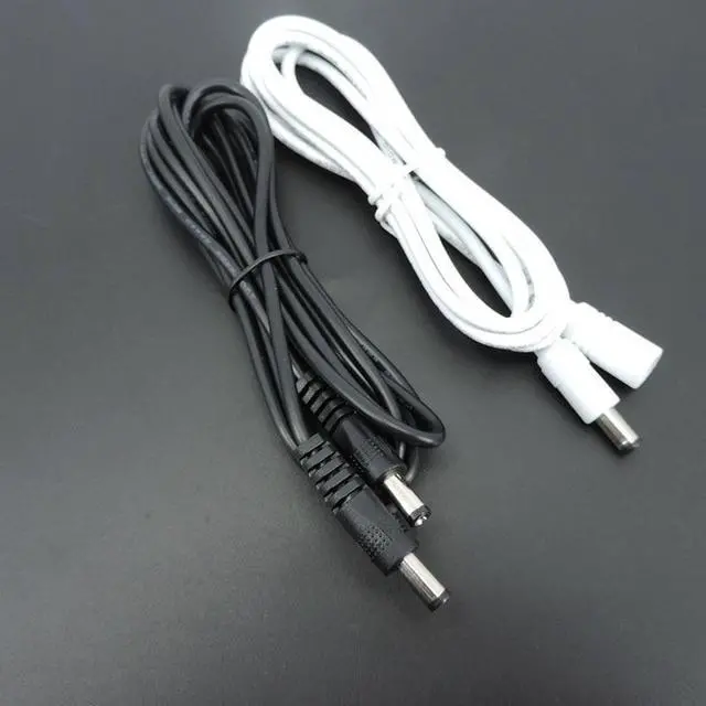 Alt view image 4 of 6 - 22awg 3A DC Male To male female Power supply Adapter white black cable Plug 5.5x2.1mm Connector wire 12V Extension Cords L1(Black 0.5m)