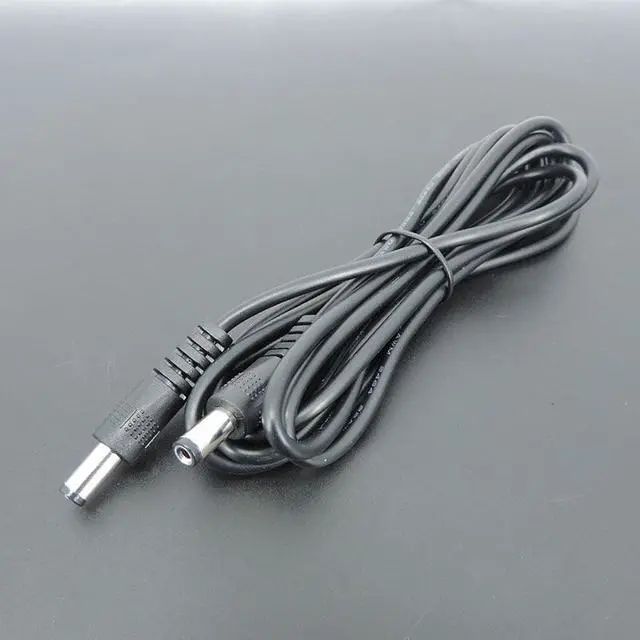 Alt view image 5 of 6 - 22awg 3A DC Male To male female Power supply Adapter white black cable Plug 5.5x2.1mm Connector wire 12V Extension Cords L1(Black 0.5m)