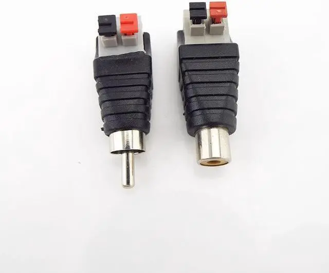 Alt view image 5 of 6 - DC plug RCA Male Female Connector 5.5mmx2.1mm Speaker Wire A/V Cable to Audio Press Plug Terminal Adapter Jack Plug wholesale(5pcs Female)