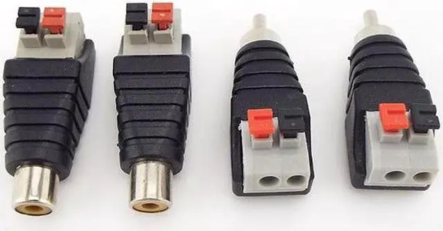 Alt view image 4 of 6 - DC plug RCA Male Female Connector 5.5mmx2.1mm Speaker Wire A/V Cable to Audio Press Plug Terminal Adapter Jack Plug wholesale(5pcs Female)