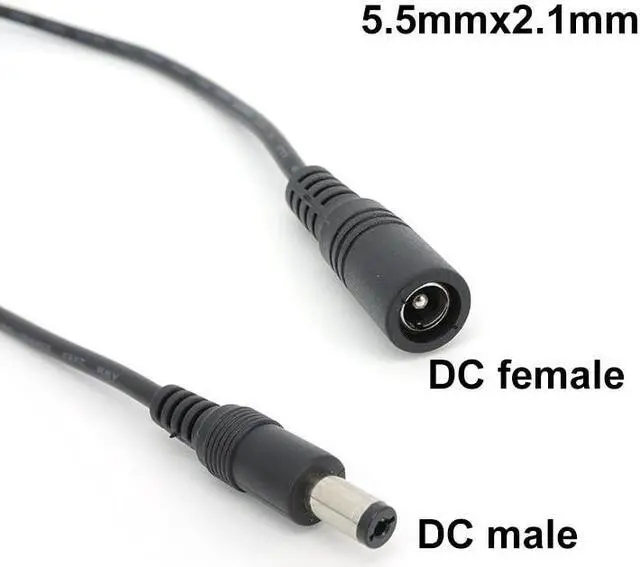Alt view image 3 of 6 - 0.5M/1.5m 10M 12V DC Power supply Cable Female to Male Plug Extension connector Adapter Cords 5.5x2.1mm For LED strip Camera L1(3M)