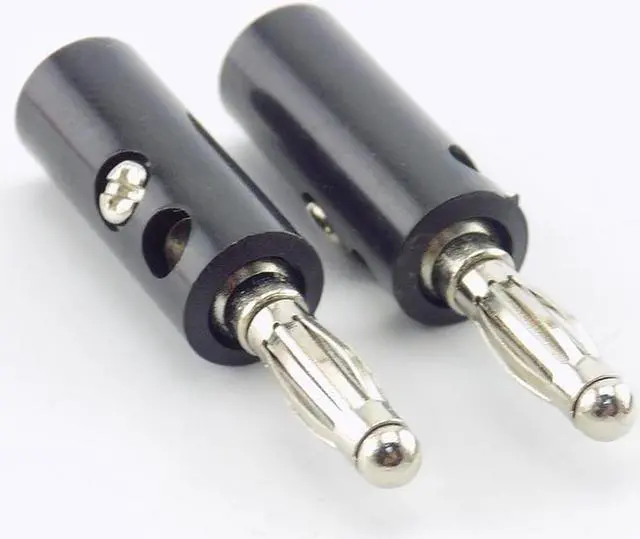 Alt view image 4 of 6 - 1/10pcs 4mm Banana Plate Plugs Connectors Red and Black Solderless For Audio Speaker Video Musical DIY adapter L19(1pcs Red)
