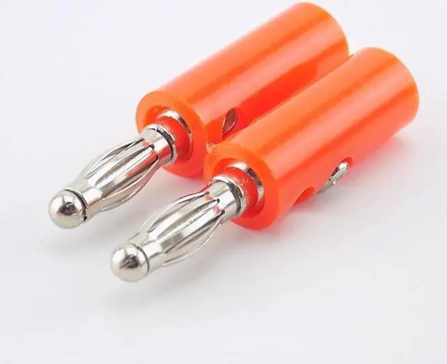 Alt view image 5 of 6 - 1/10pcs 4mm Banana Plate Plugs Connectors Red and Black Solderless For Audio Speaker Video Musical DIY adapter L19(1pcs Red)