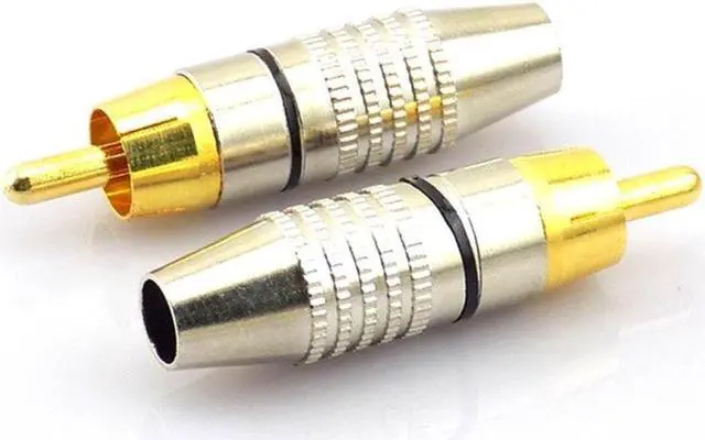 Alt view image 4 of 6 - 10pcs RCA Male Connector to Male BNC Audio Connector Cable Plug Adapter For CCTV Camera Audio Video L19(5pcs red 5pcs black)