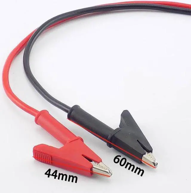 Alt view image 2 of 6 - 1M Clip Crocodile Wire Test Double-end Electrical Banana Plug and Alligator Lead Wire Line 15A Multimeter DIY Connector L19(black)