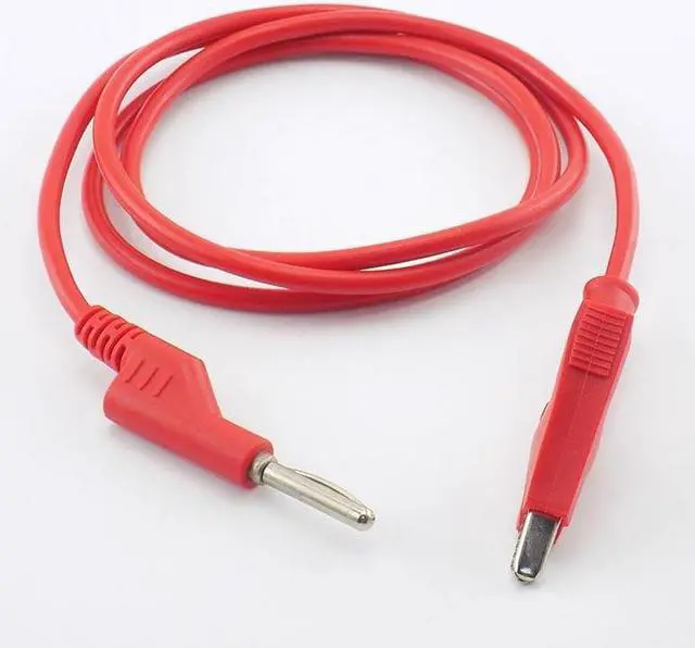 Alt view image 6 of 6 - 1M Clip Crocodile Wire Test Double-end Electrical Banana Plug and Alligator Lead Wire Line 15A Multimeter DIY Connector L19(black)