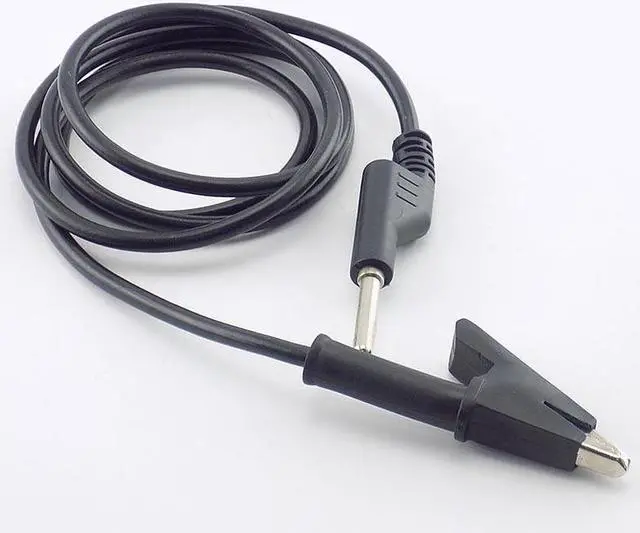 Alt view image 5 of 6 - 1M Clip Crocodile Wire Test Double-end Electrical Banana Plug and Alligator Lead Wire Line 15A Multimeter DIY Connector L19(black)