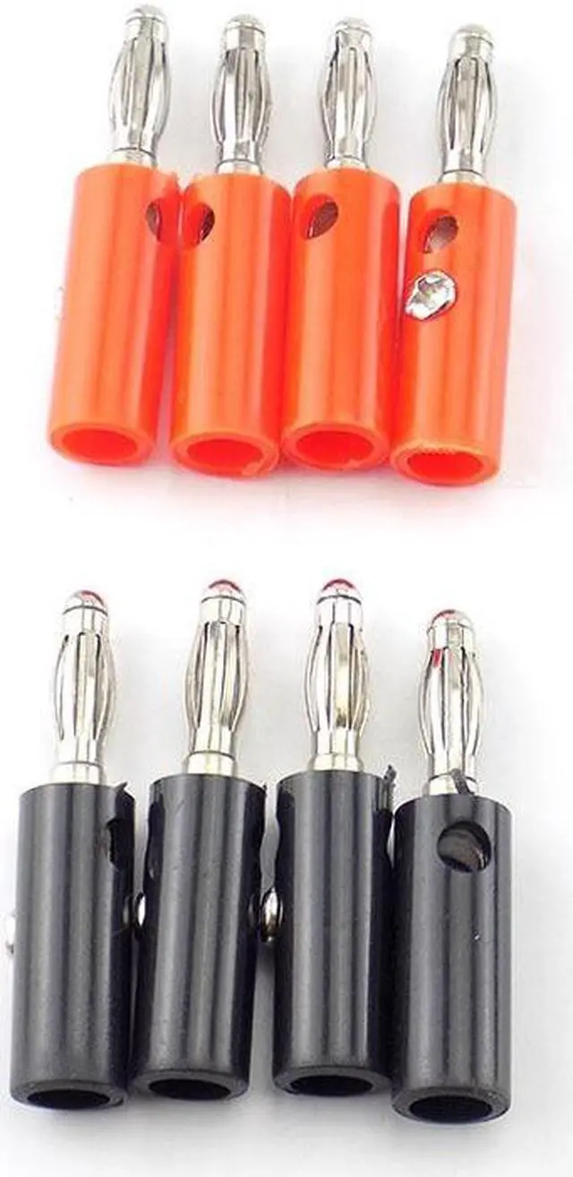 Alt view image 3 of 6 - 10pcs Banana plug Audio Speaker Screw Gold Plate Plugs Connector 4mm Adapter Solderless Black Red color L19(10pcs Type A)