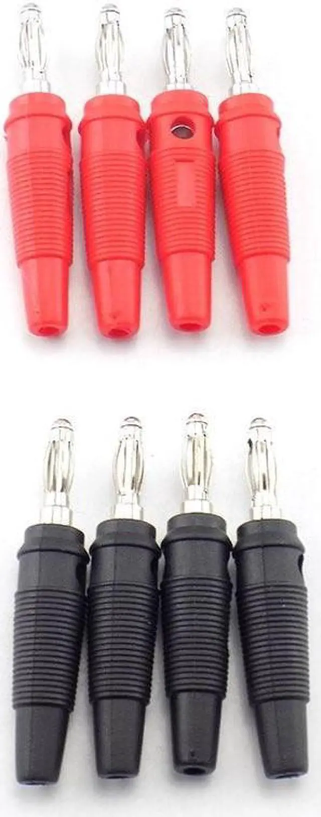 Alt view image 4 of 6 - 10pcs Banana plug Audio Speaker Screw Gold Plate Plugs Connector 4mm Adapter Solderless Black Red color L19(10pcs Type A)