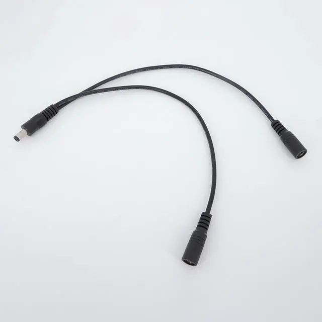 Alt view image 3 of 6 - 12v 2A 2 way 1 male 2 female DC Power Splitter adapter Cable connector Plug extension for CCTV LED strip light 5.5mmx2.1mm L1(0.5m)