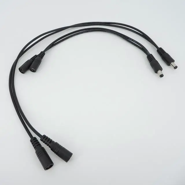 Alt view image 5 of 6 - 12v 2A 2 way 1 male 2 female DC Power Splitter adapter Cable connector Plug extension for CCTV LED strip light 5.5mmx2.1mm L1(0.5m)