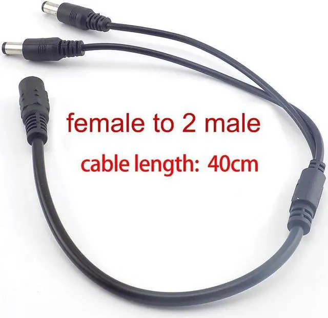 Alt view image 4 of 6 - 2.1x5.5mm CCTV Security Camera 1 DC Female To 2/3/4/5/6/8 Male Plug Power Cord Adapter Connector Cable Splitter for LED Strip(1 to 2 short)