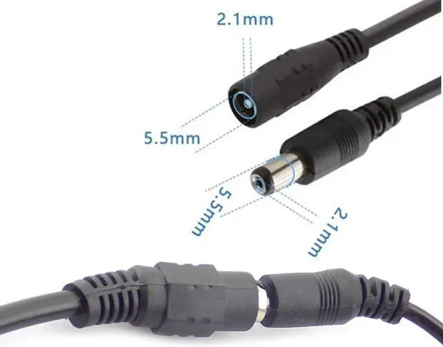 Alt view image 6 of 6 - 2.1x5.5mm CCTV Security Camera 1 DC Female To 2/3/4/5/6/8 Male Plug Power Cord Adapter Connector Cable Splitter for LED Strip(1 to 2 short)
