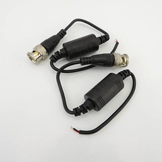 Alt view image 2 of 6 - 1Pair AHD/CVI/TVI HD Twisted Pair Transmitter Waterproof Passive BNC to 2-core Cable Video Balun for CCTV ABS Plastic L1