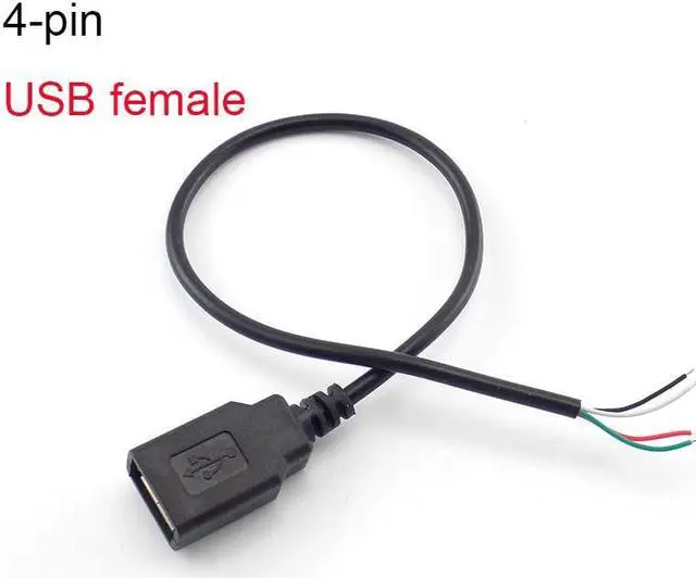 Alt view image 6 of 6 - USB Connector Male Female Cable 4 Pin Wire Data Cable Extension Cord 2 Pin Power Supply for DIY 5V Adapter Charging 0.3M 1M 2M(1m 2pin usb female)