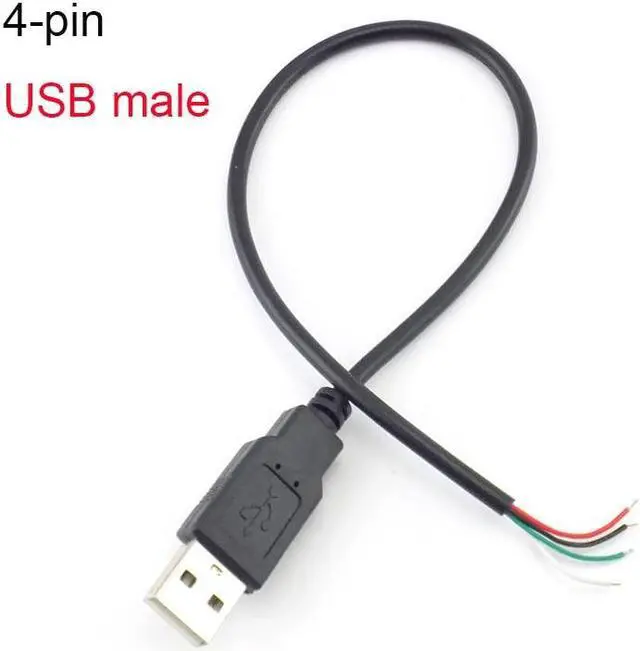 Alt view image 5 of 6 - USB Connector Male Female Cable 4 Pin Wire Data Cable Extension Cord 2 Pin Power Supply for DIY 5V Adapter Charging 0.3M 1M 2M(1m 2pin usb female)