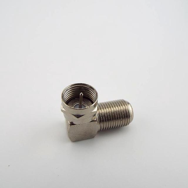 Alt view image 3 of 6 - 2/4/10pcs 90 Degree F-Type Male to Female Plug Connector TV Aerial Antenna Right Angle Adapter Plug To Socket Coax Cable(4pcs)