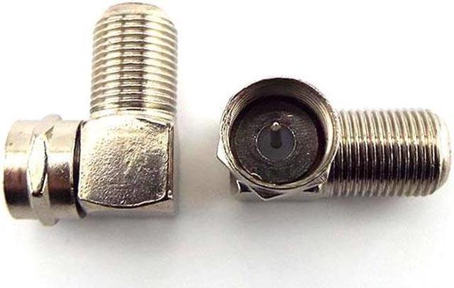 Alt view image 5 of 6 - 2/4/10pcs 90 Degree F-Type Male to Female Plug Connector TV Aerial Antenna Right Angle Adapter Plug To Socket Coax Cable(4pcs)