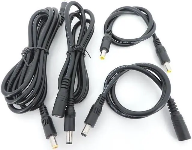Alt view image 3 of 5 - 12v DC male to male female Extension power supply connector Cable 18awg Plug Cord wire Adapter for strip camera 5.5X2.5mm 2.1 L(Male to Female)
(0.5M)