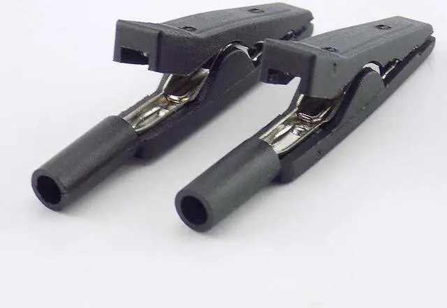 Alt view image 4 of 6 - Banana plug 2mm Connector Cable Crocodile Insulated Alligator Clip Test Probes Adapter Multimeter Alligator Pen Female Test