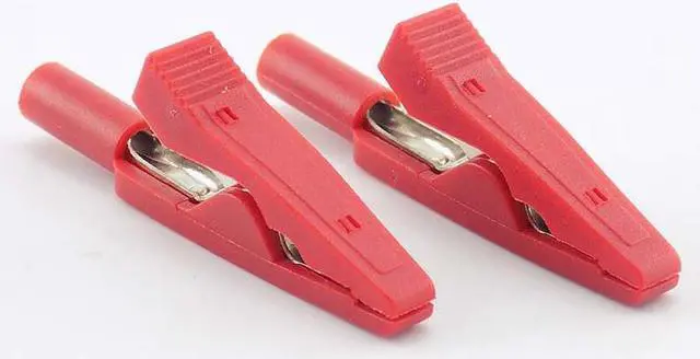 Alt view image 3 of 6 - Banana plug 2mm Connector Cable Crocodile Insulated Alligator Clip Test Probes Adapter Multimeter Alligator Pen Female Test