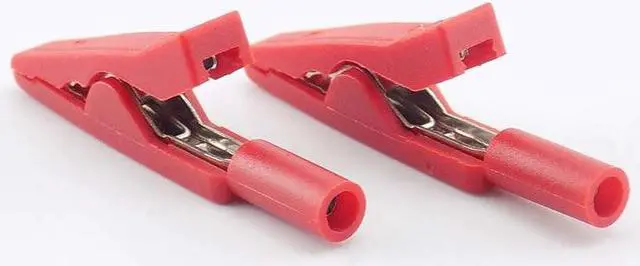 Alt view image 6 of 6 - Banana plug 2mm Connector Cable Crocodile Insulated Alligator Clip Test Probes Adapter Multimeter Alligator Pen Female Test