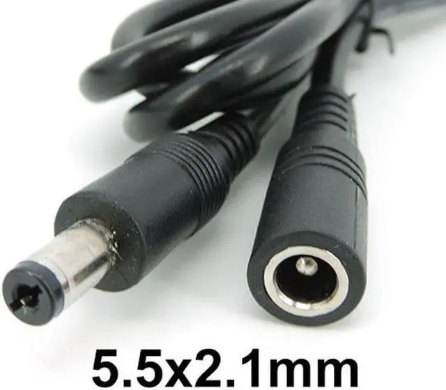 Alt view image 6 of 6 - DC male to female power supply Extension connector Cable Plug Cord wire Adapter for led strip camera 5.5X2.1mm 2.5mm 12v 18awg L(5.5 2.1mm)
(3M)