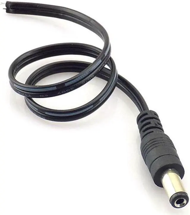 Alt view image 4 of 6 - 5pcs 2.1*5.5mm 12v DC Male Connectors Plug Power Supply Extension Cable cord wire CCTV Camera LED Strip Light