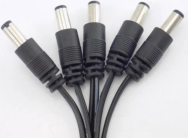 Alt view image 5 of 6 - 5pcs 2.1*5.5mm 12v DC Male Connectors Plug Power Supply Extension Cable cord wire CCTV Camera LED Strip Light
