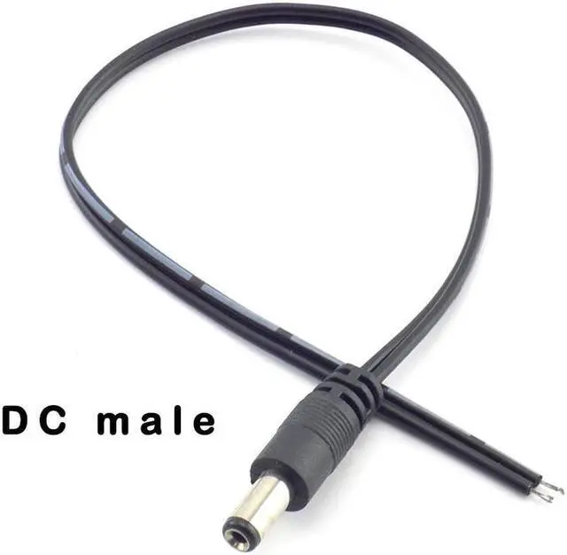 Alt view image 2 of 6 - 5pcs 2.1*5.5mm 12v DC Male Connectors Plug Power Supply Extension Cable cord wire CCTV Camera LED Strip Light