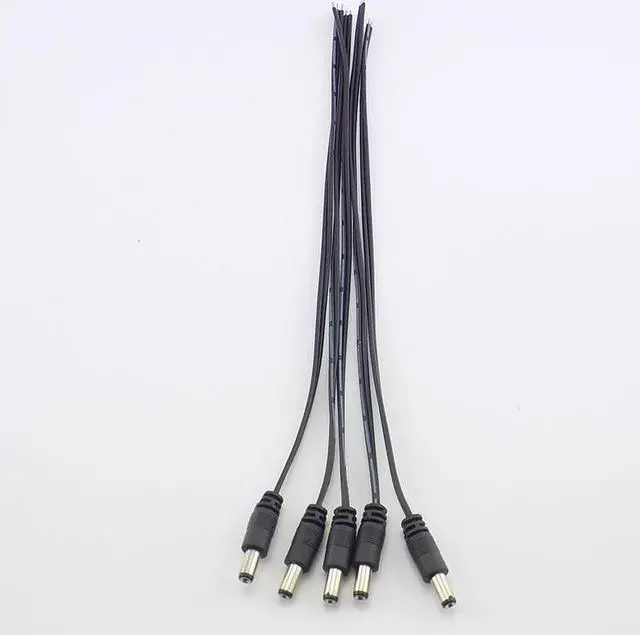 Alt view image 6 of 6 - 5pcs 2.1*5.5mm 12v DC Male Connectors Plug Power Supply Extension Cable cord wire CCTV Camera LED Strip Light